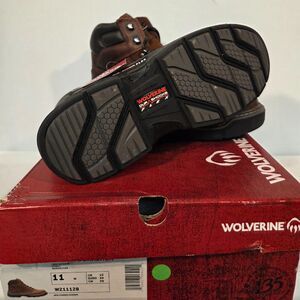 Wolverine Raider Durashock Flex Work Boots Brown Leather Size 11 M W211128 New